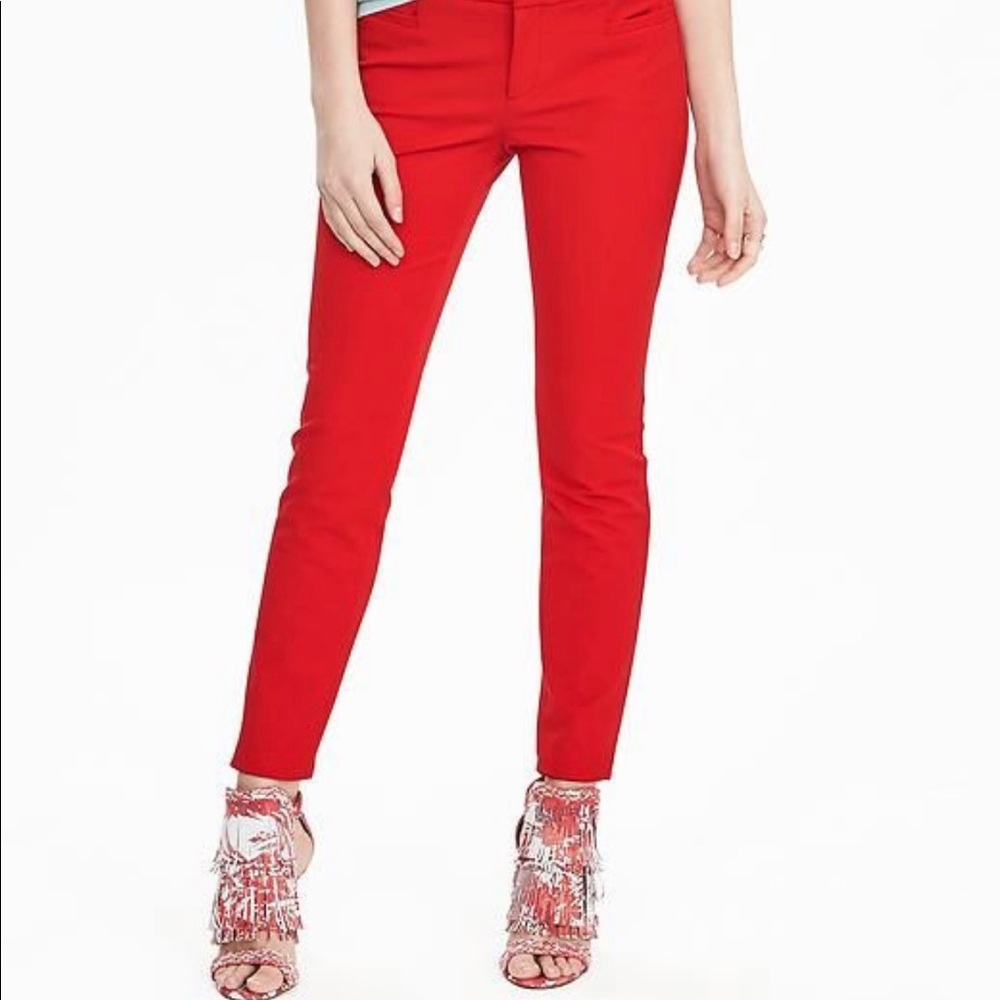 Red Banana Republic Petite Mid Rise Skinny Sloan Fit Pant 00